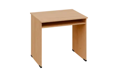 CPC 28 - 8 stůl kancelářský, dřevěná podnož, deska 25 mm, široký 800 mm, javor horský